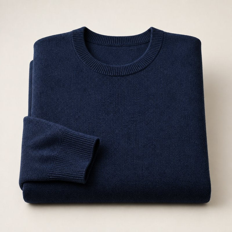 Navy knit sweater for Ready to Wear apparel private label collections